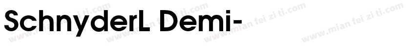 SchnyderL Demi字体转换